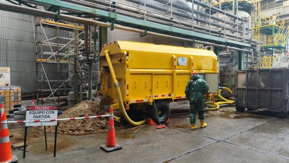 Camión prensa separación líquido sólidos